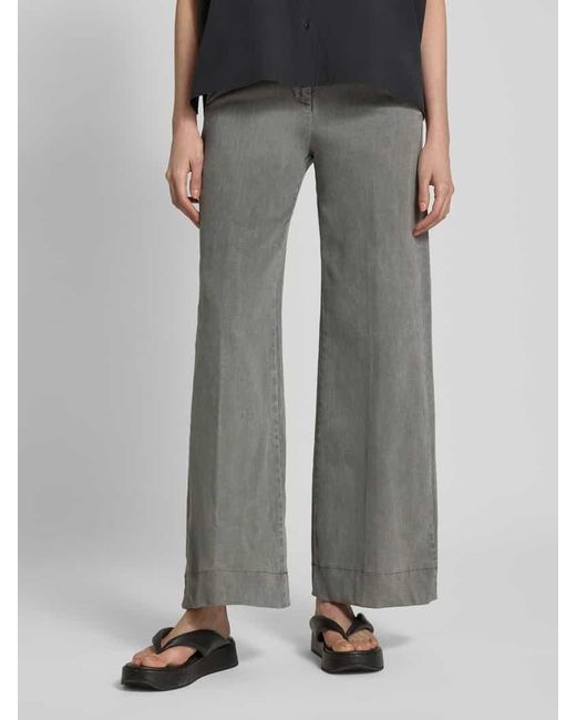 Stefanel Gray Wide Leg Jeans mit Eingrifftaschen