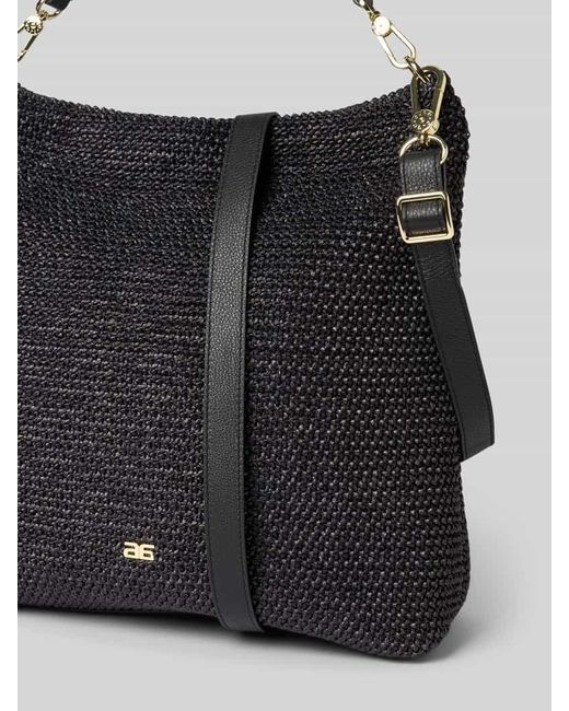 Abro⁺ Black Handtasche mit Strukturmuster Modell 'KAIA RAFFIA'
