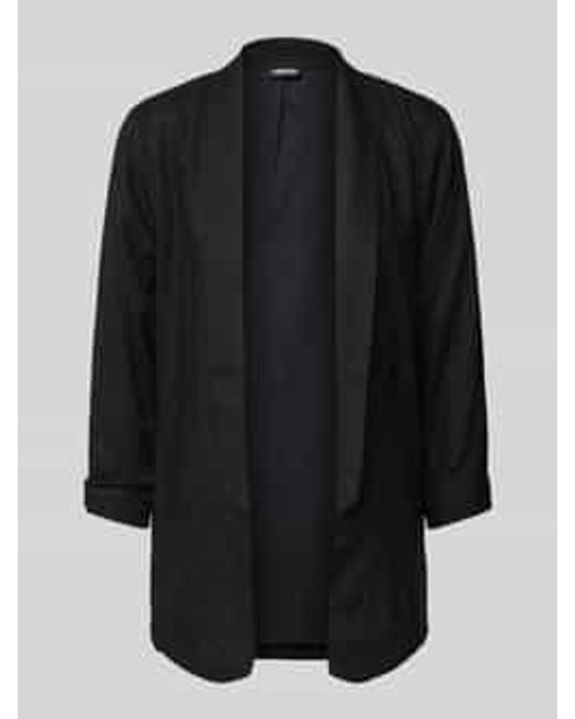 Pieces Regular Fit Blazer Van Een Mix Van Viscose En Linnen in het Black