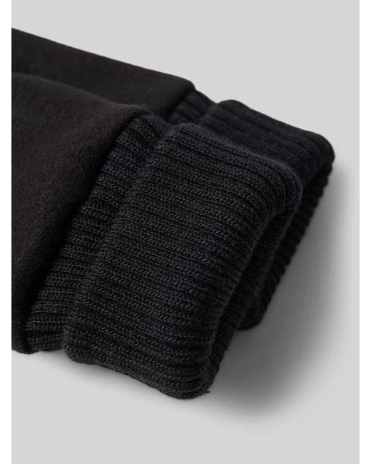 eem Black Handschuhe mit gerippten Abschlüssen
