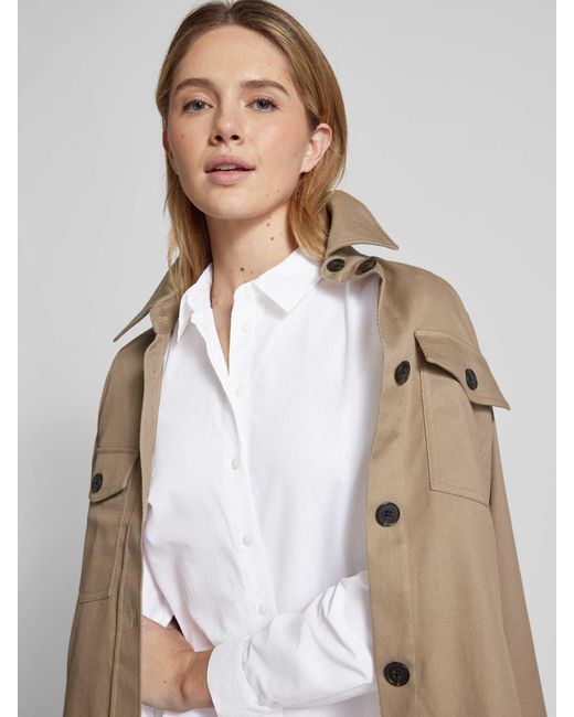 B.Young Regular Fit Overhemdblouse Met Doorknoopsluiting in het White