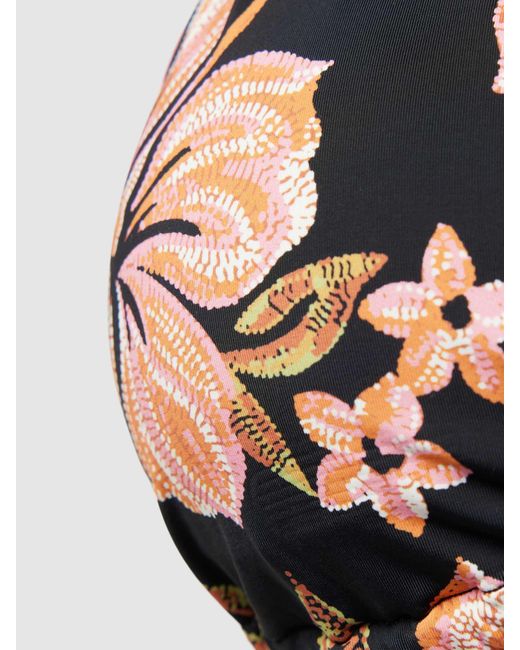 Billabong Black Bikini-Oberteil mit floralem Muster Modell 'HOOKED ON TROPICS'