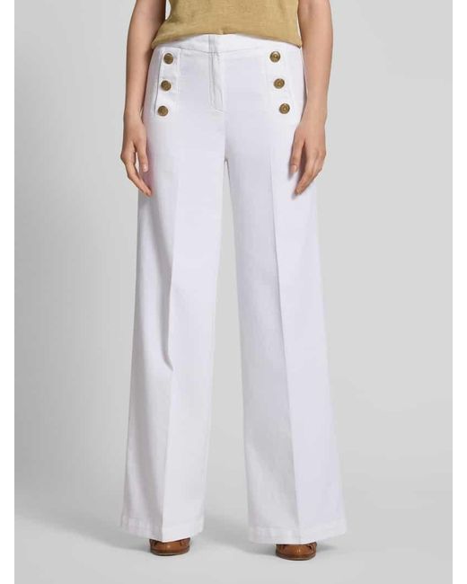 Seductive White Hose aus mit Leinen-Anteil Modell 'Bridget'