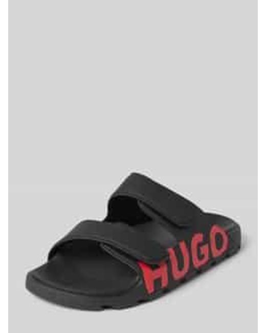 HUGO Slippers Met Labelprint in het Black voor heren