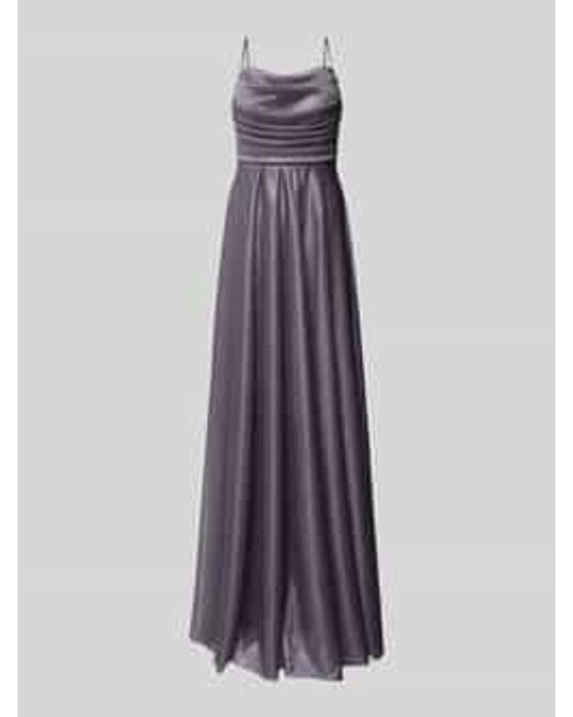 TROYDEN COLLECTION Avondjurk Met Cascadehals in het Purple