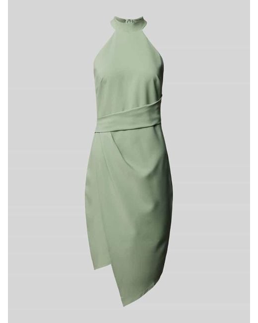 Lipsy Green Knielanges Kleid in unifarbenem Design