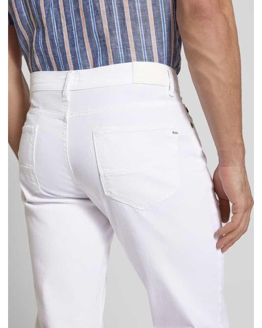 Brax Regular Fit Jeans im 5-Pocket-Design Modell 'Cadiz' in White für Herren
