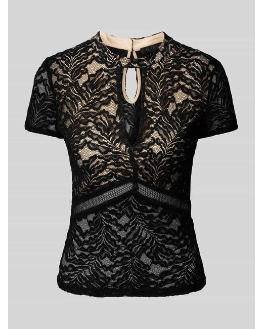 Guess Black T-Shirt mit Rundhalsausschnitt