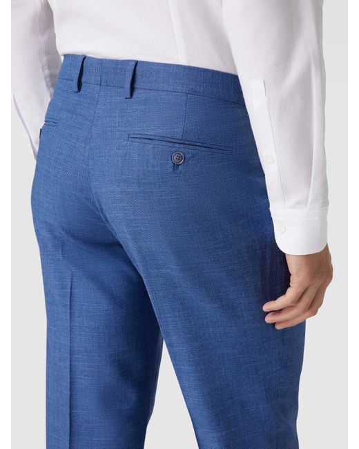 Christian Berg Men Regular Fit Pantalon Met Achterzakken in het Blue voor heren