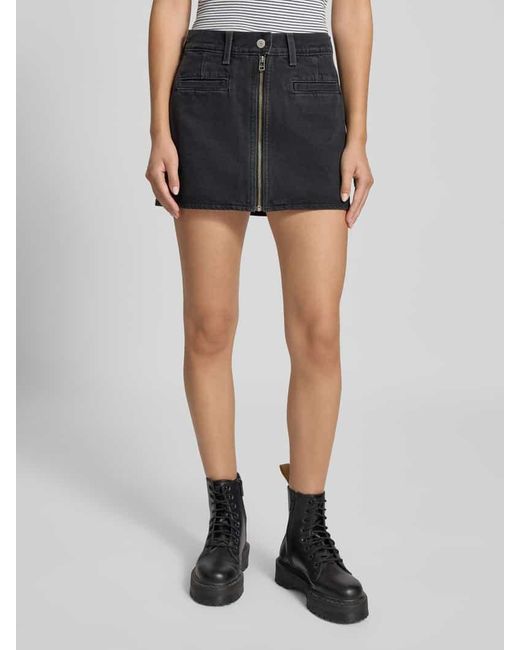 Levi's Black Jeansrock mit Knopfverschluss