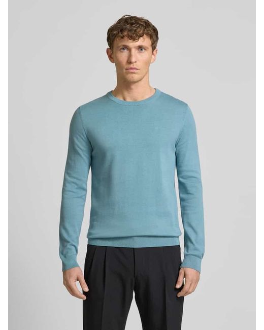 S.oliver Regular Fit Strickpullover Aus Reiner Baumwolle in Blue für Herren