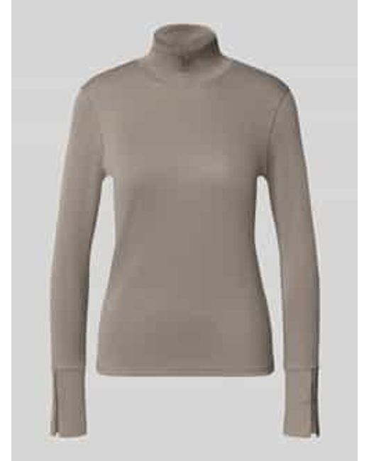 Marc Cain Shirt Met Lange Mouwen En Opstaande Kraag in het Gray
