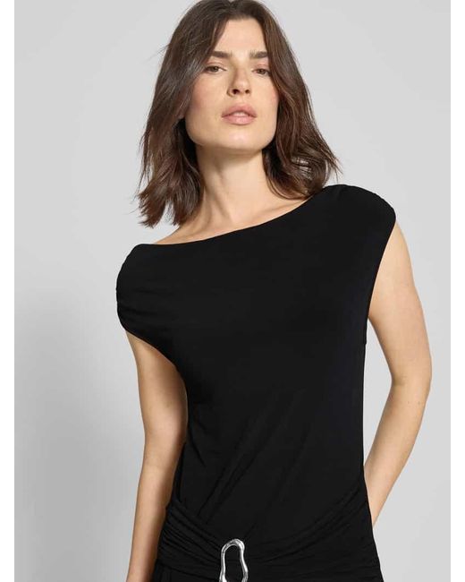 Neo Noir Black Slim Fit Maxikleid mit Zierschnalle Modell 'Minja'