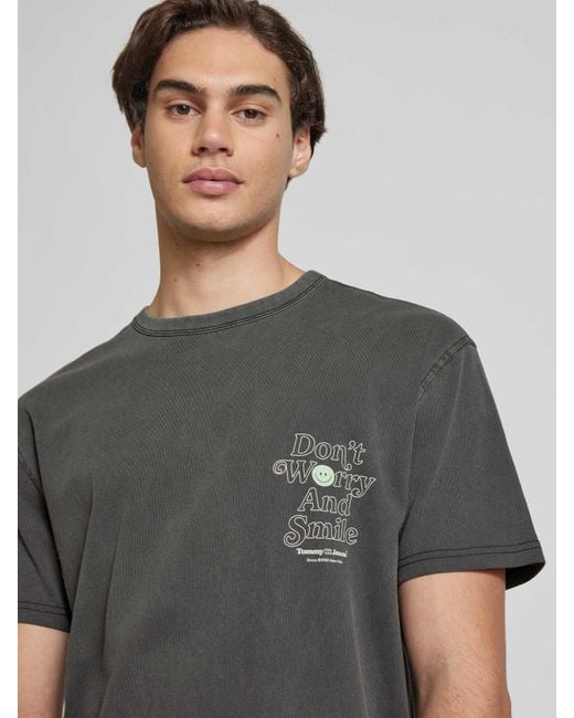 Tommy Hilfiger T-Shirt mit Statement-Print in Gray für Herren
