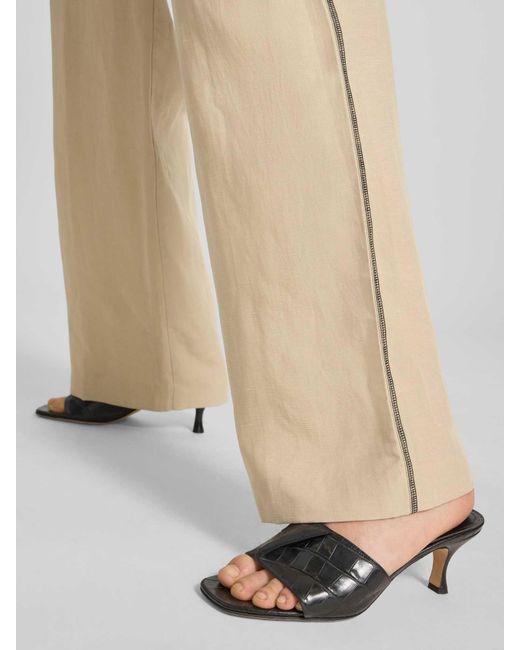 Samsøe & Samsøe Stoffen Broek Met Elastische Band, Model 'Satove' in het Natural