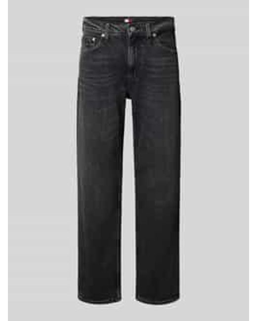 Tommy Hilfiger Slim Fit Straight Leg Jeans Van Katoenmix in het Black voor heren