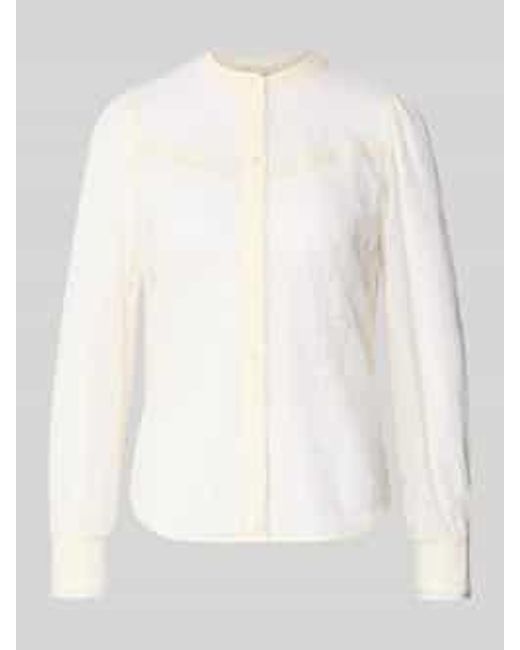 ONLY Regular Fit Blouse Van Transparant Kant, Model 'Reba' in het White