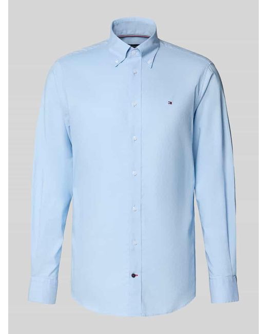 Tommy Hilfiger Regular Fit Businesshemd aus reiner Baumwolle in Blue für Herren