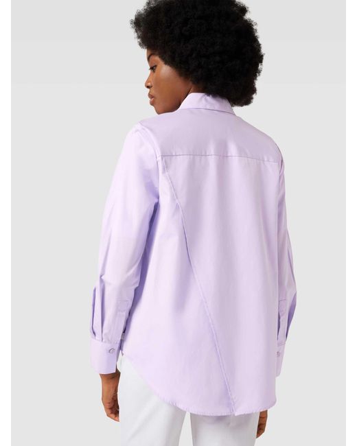 maerz muenchen Purple Bluse mit verdeckter Knopfleiste