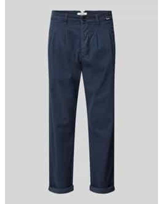 Gabba Tapered Fit Bandplooibroek Met Labelapplicatie in het Blue voor heren