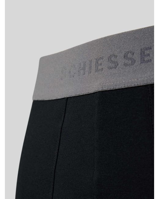 Schiesser Boxershort Met Label in het Black voor heren