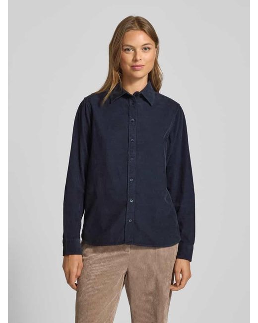 Gant Blue Cordbluse mit Knopfleiste