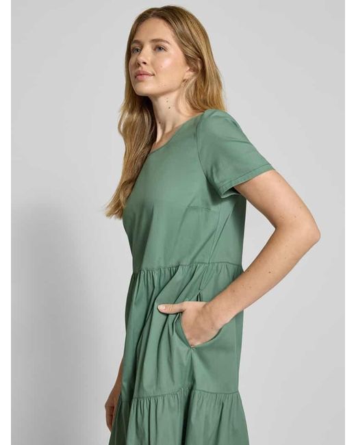 ROBE LÉGÈRE Green Knielanges Kleid im Stufen-Look