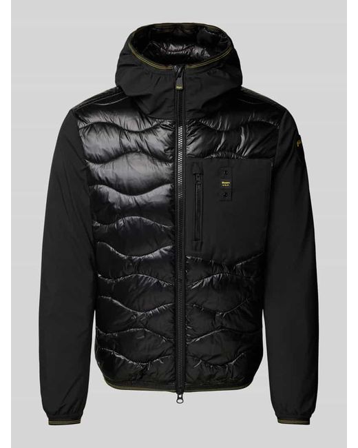 Blauer Usa Daunenjacke mit Label-Patch Modell 'ALBERT' in Black für Herren