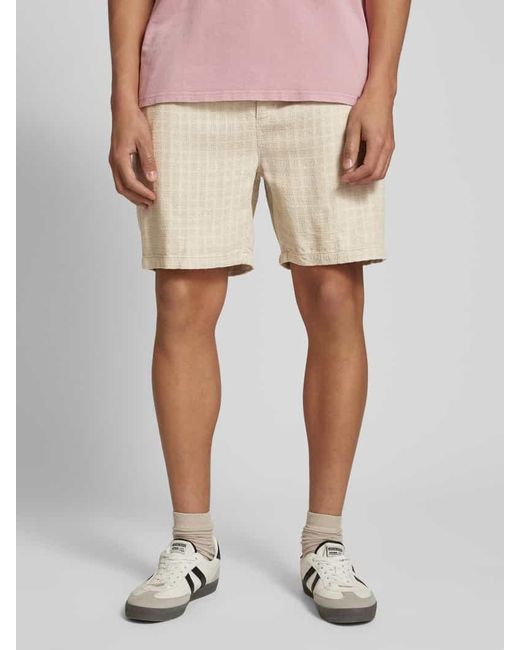 Only & Sons Loose Fit Shorts aus Viskose-Mix mit Leinen-Anteil Modell 'TEL' in Natural für Herren