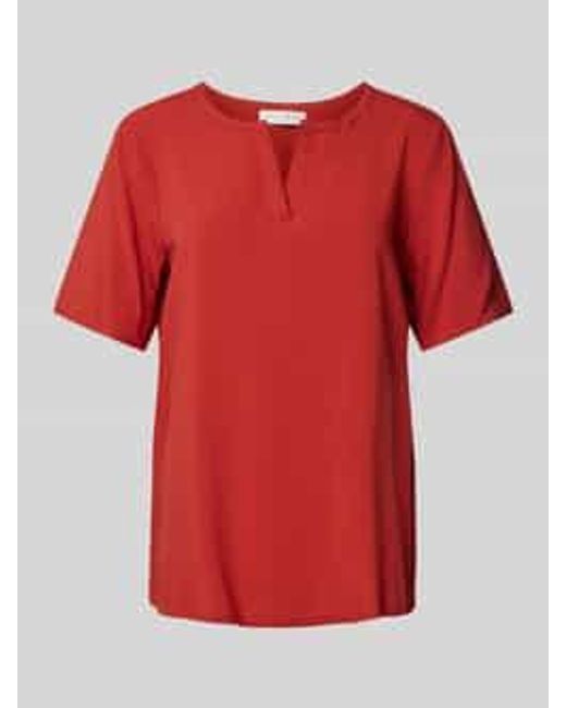 Christian Berg Women Regular Fit Blouseshirt Met V-hals in het Red