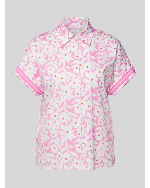 Marc Cain Pink Blusenshirt mit Allover-Muster