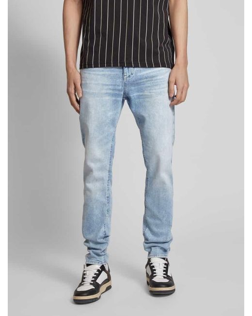 Tommy Hilfiger Slim Tapered Fit Jeans im 5-Pocket-Design Modell 'AUSTIN' in Blue für Herren