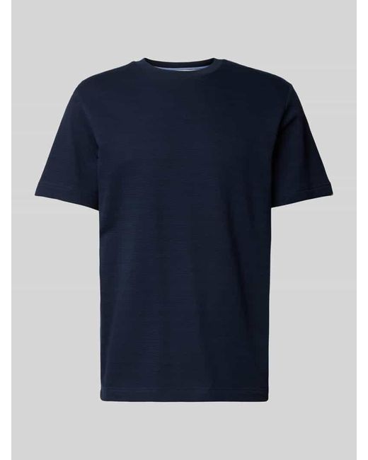 Tom Tailor T-Shirt mit Strukturmuster in Blue für Herren