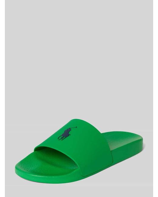 Polo Ralph Lauren Slides mit Label-Prägung in Green für Herren