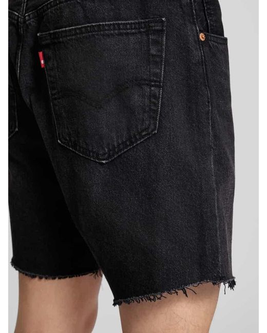 Levi's Regular Fit Jeansshorts mit Knopfverschluss in Black für Herren