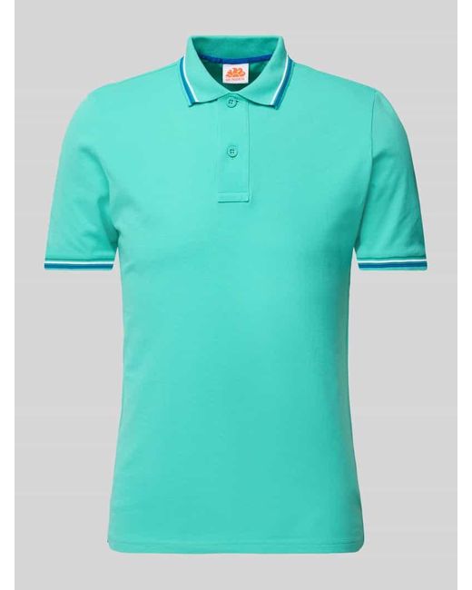Sundek Poloshirt mit kurzer Knopfleiste Modell 'Brice' in Blue für Herren