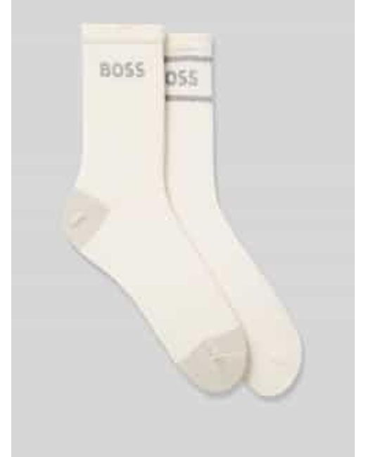 Boss Sokken Van Katoenmix in het White