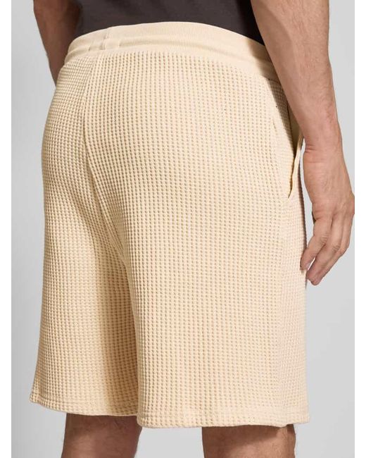 Les Deux Regular Fit Sweatshorts mit Strukturmuster Modell 'Otto' in Natural für Herren