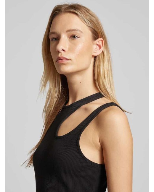 SELECTED Black Top mit Cut Out Modell 'AGNA'