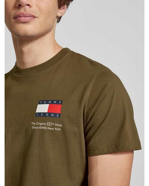 Tommy Hilfiger T-Shirt mit Label-Print in Green für Herren