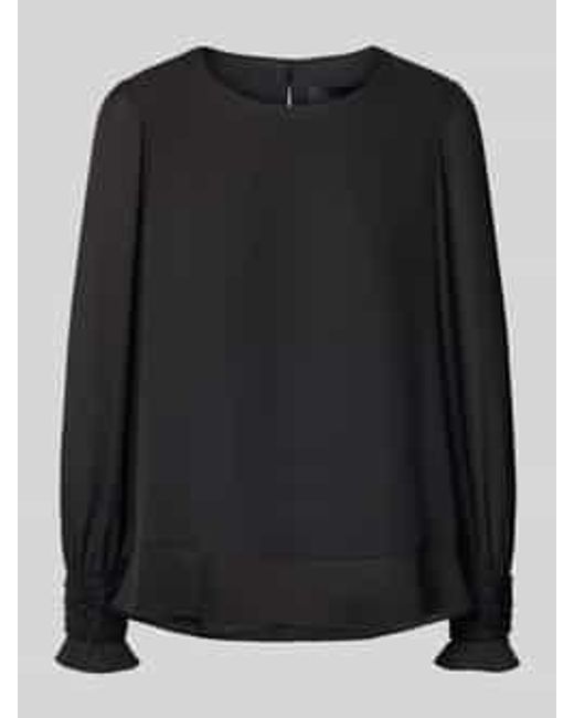 Marc Cain Regular Fit Blouse Met Kralen En Ronde Hals in het Black