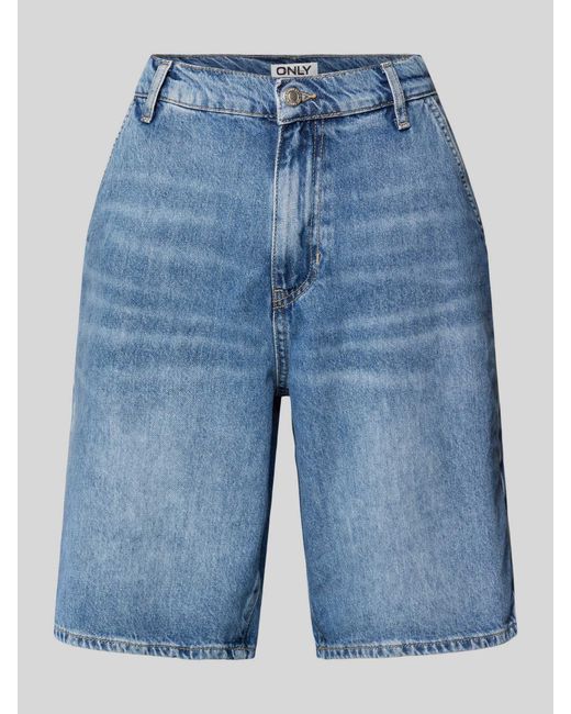 ONLY Blue Regular Fit Jeansshorts mit Eingrifftaschen Modell 'TAMMY'