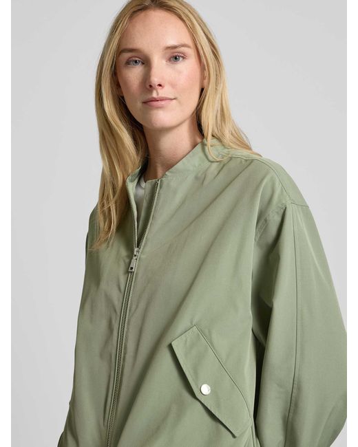 S.oliver Relaxed Fit Blouson Met Plooidetails in het Green