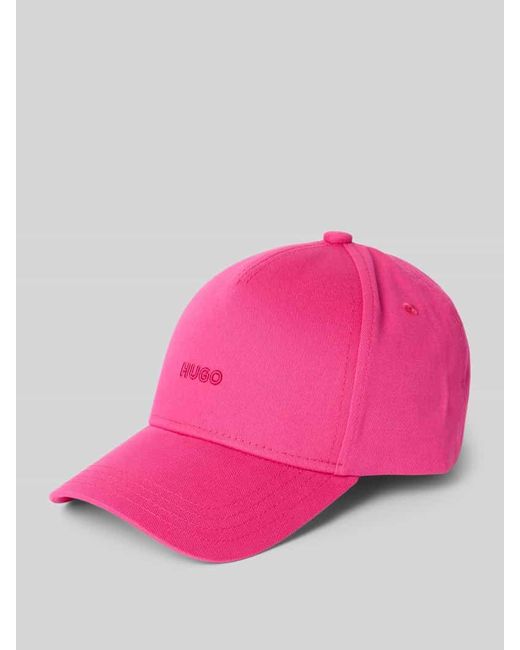 HUGO Pink Basecap mit Logo-Stitching Modell 'Cara'