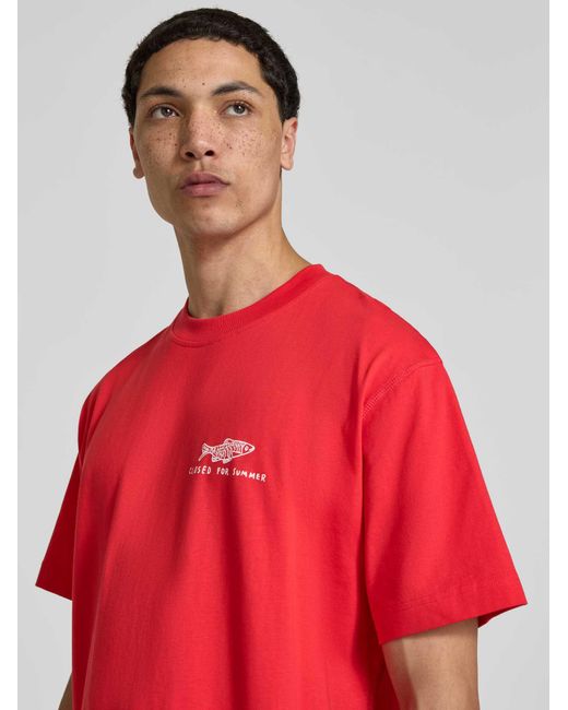 Closed T-Shirts in het Red voor heren