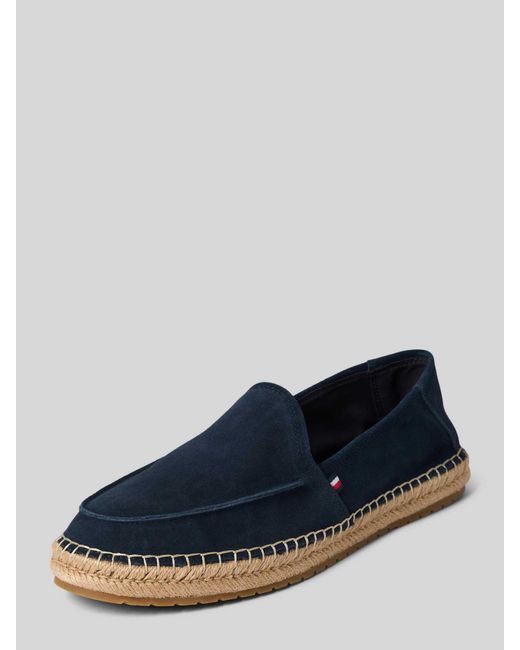 Tommy Hilfiger Loafers Van Wildleer Met Touwzool in het Blue voor heren