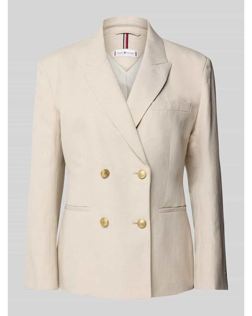 Tommy Hilfiger Natural Regular Fit Blazer Mit Doppelreihiger Knopfleiste