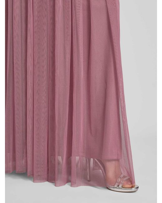 LACE & BEADS Cocktailrok Met Elastische Band in het Pink