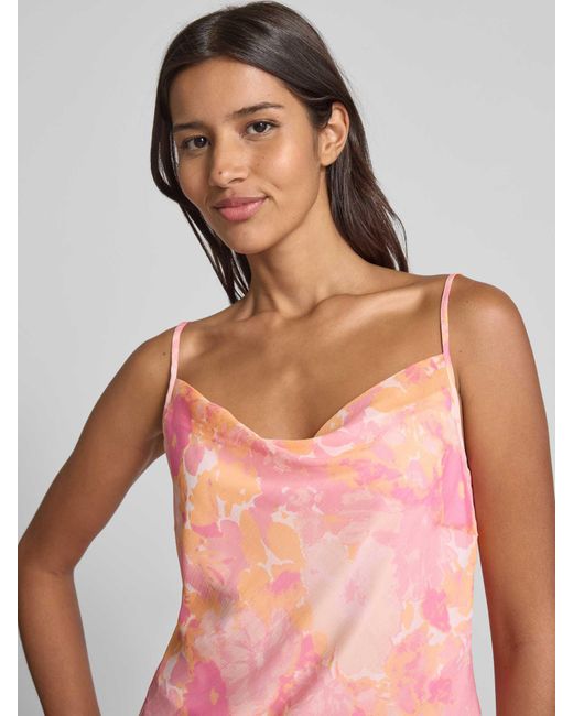 Vero Moda Regular Fit Top Met Bandjes En All-over Motief in het Pink