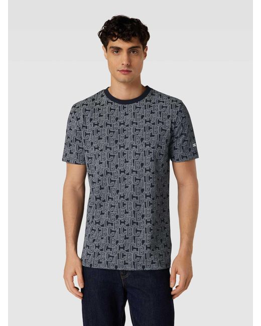 Christian Berg Men T-Shirt mit Allover-Print in Gray für Herren